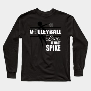 Love at First Spike, Cute Volleyball Gifts Long Sleeve T-Shirt